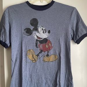 Disney Mickey Mouse Vintage 80s Classic Ringer T-Shirt Size Small